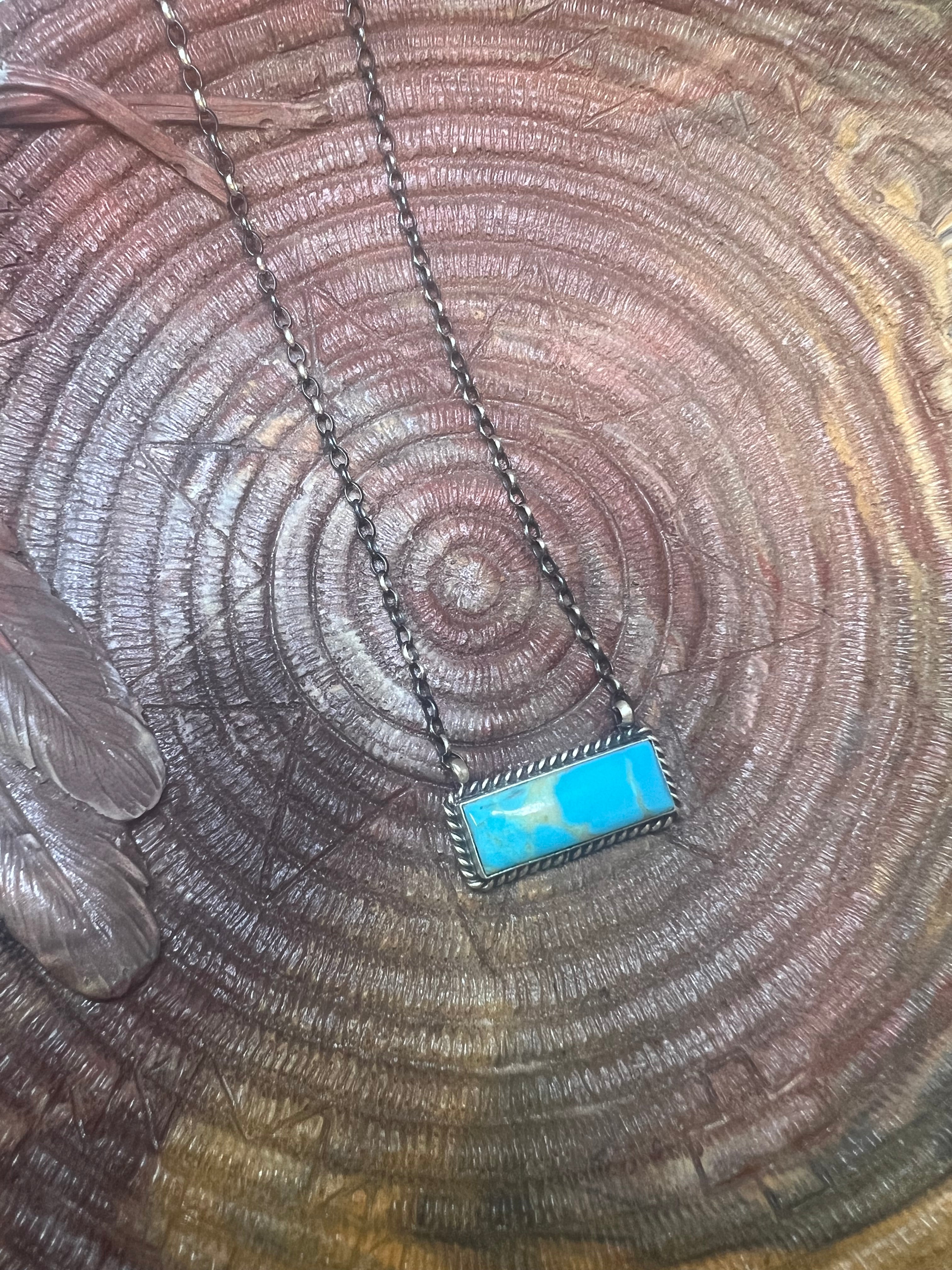 Kingman bar necklace