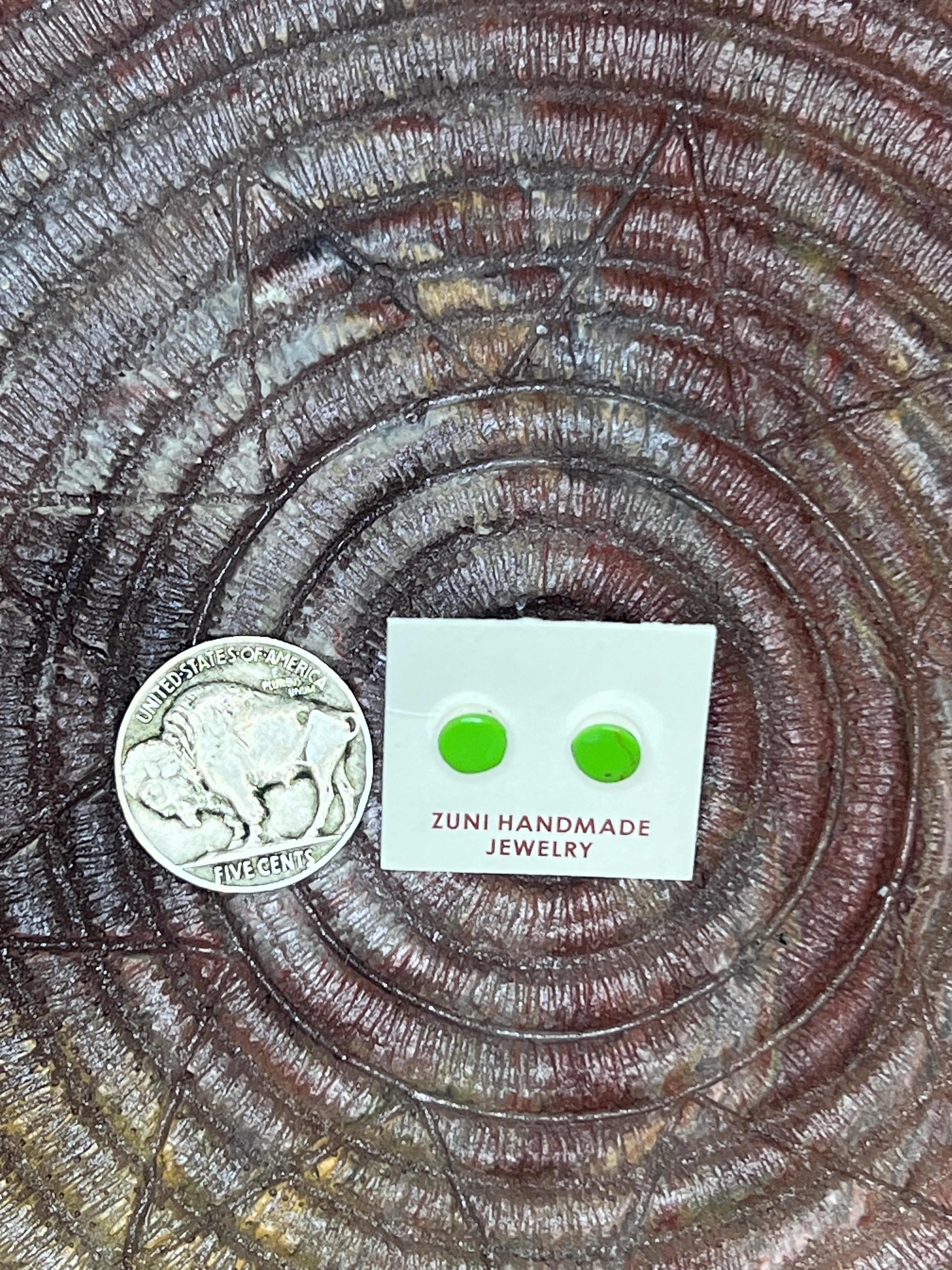 Gaspeite Round Studs