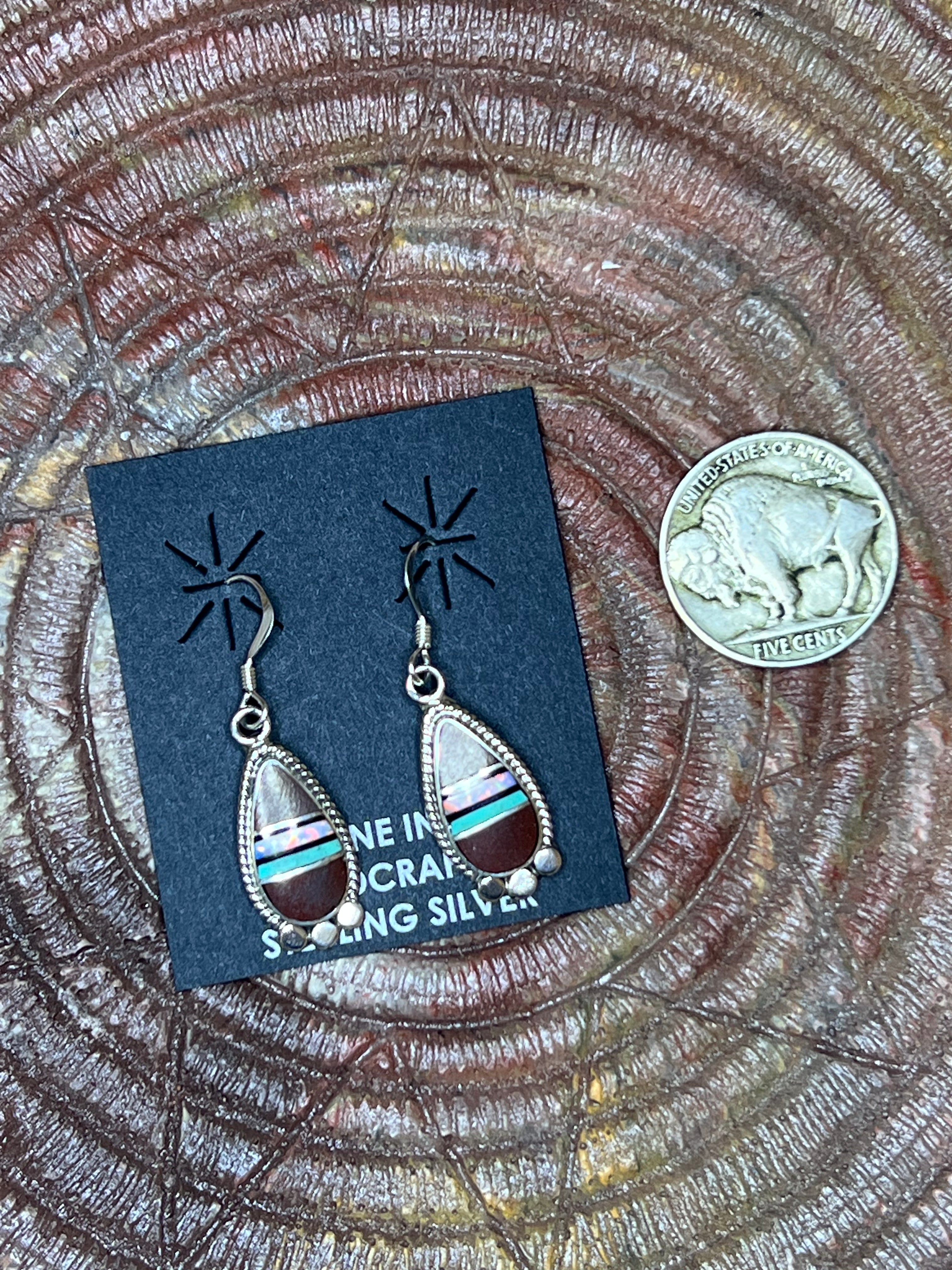 Multi Stone Dangle Earrings