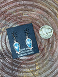 Webbed Kingman Dangle Earrings