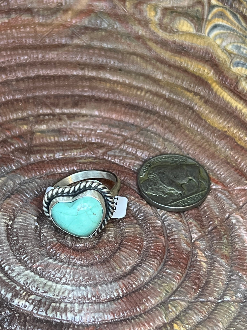 Kingman Turquoise Heart Ring