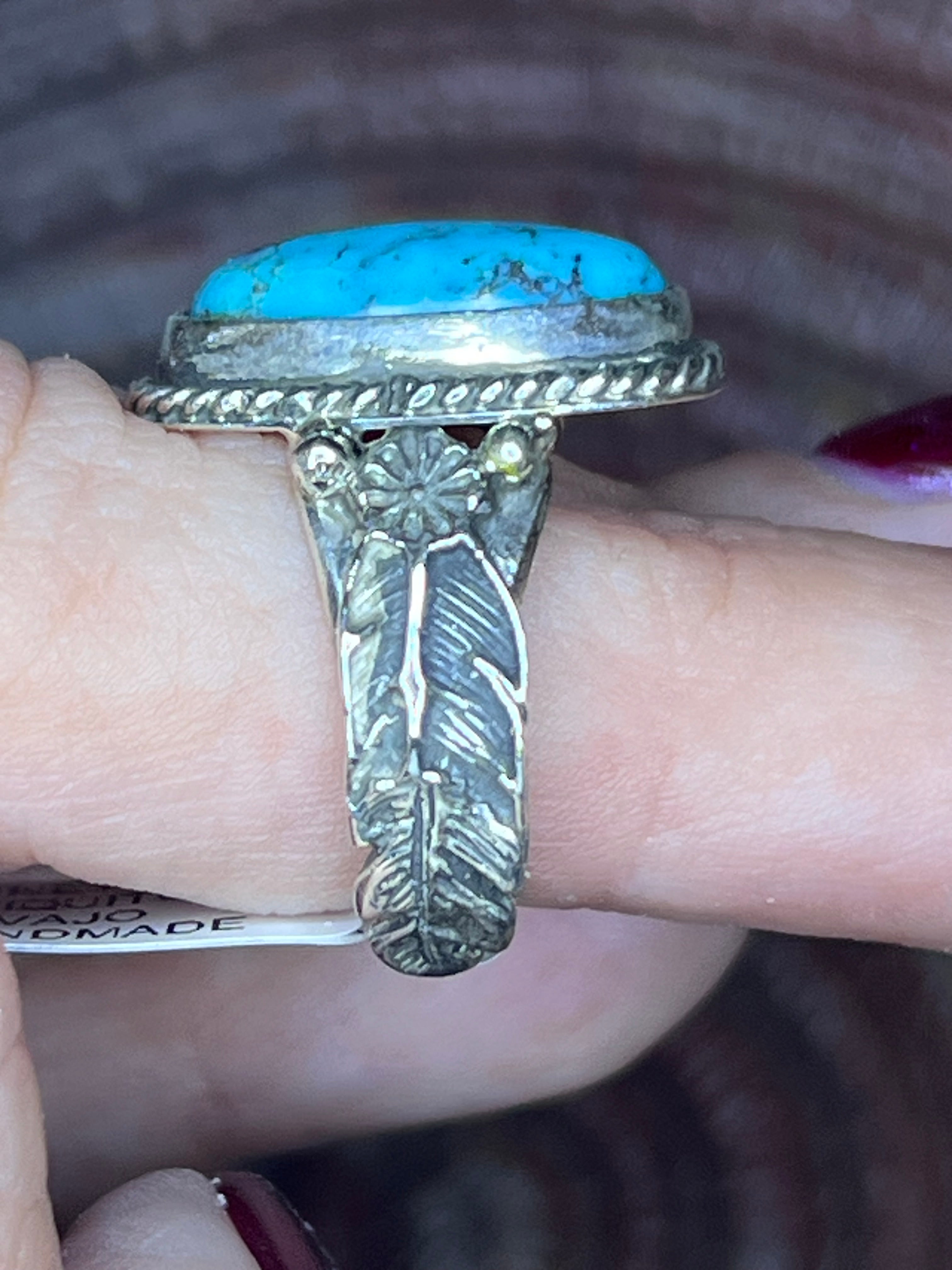 Feather Flower Ring