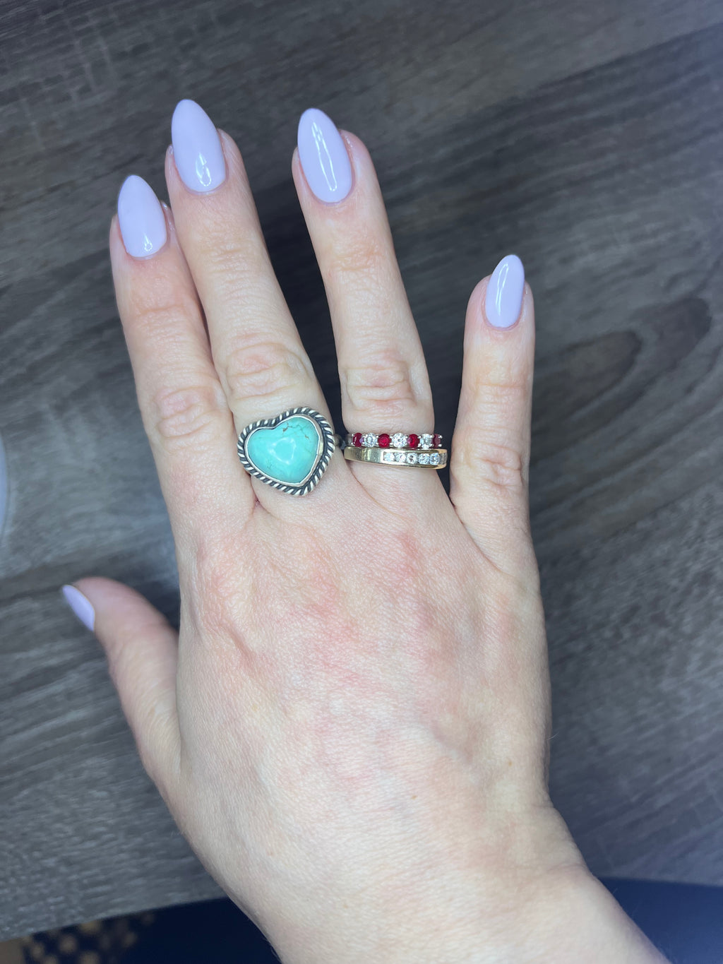 Kingman Turquoise Heart Ring