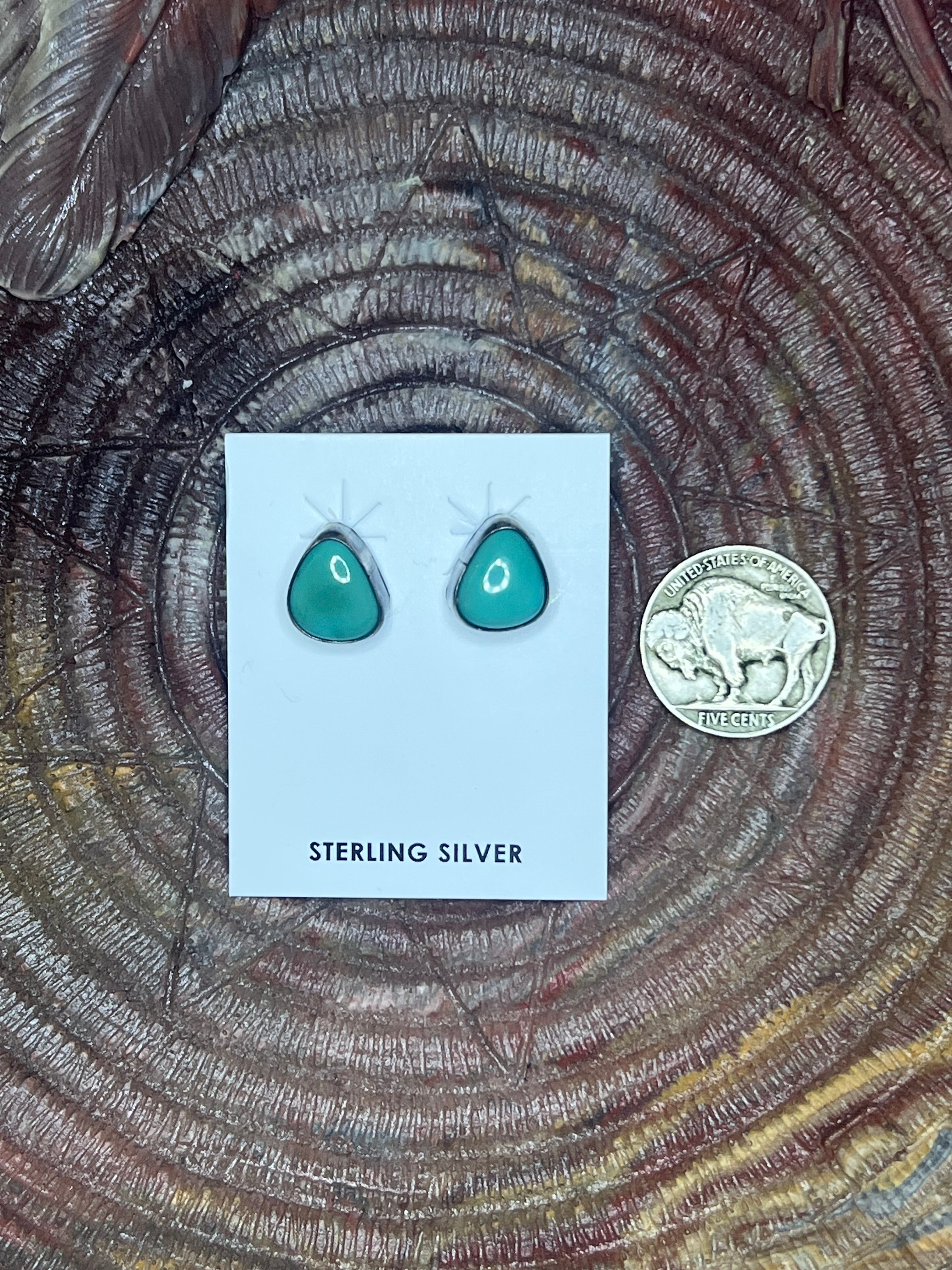 Green Turquoise Earrings