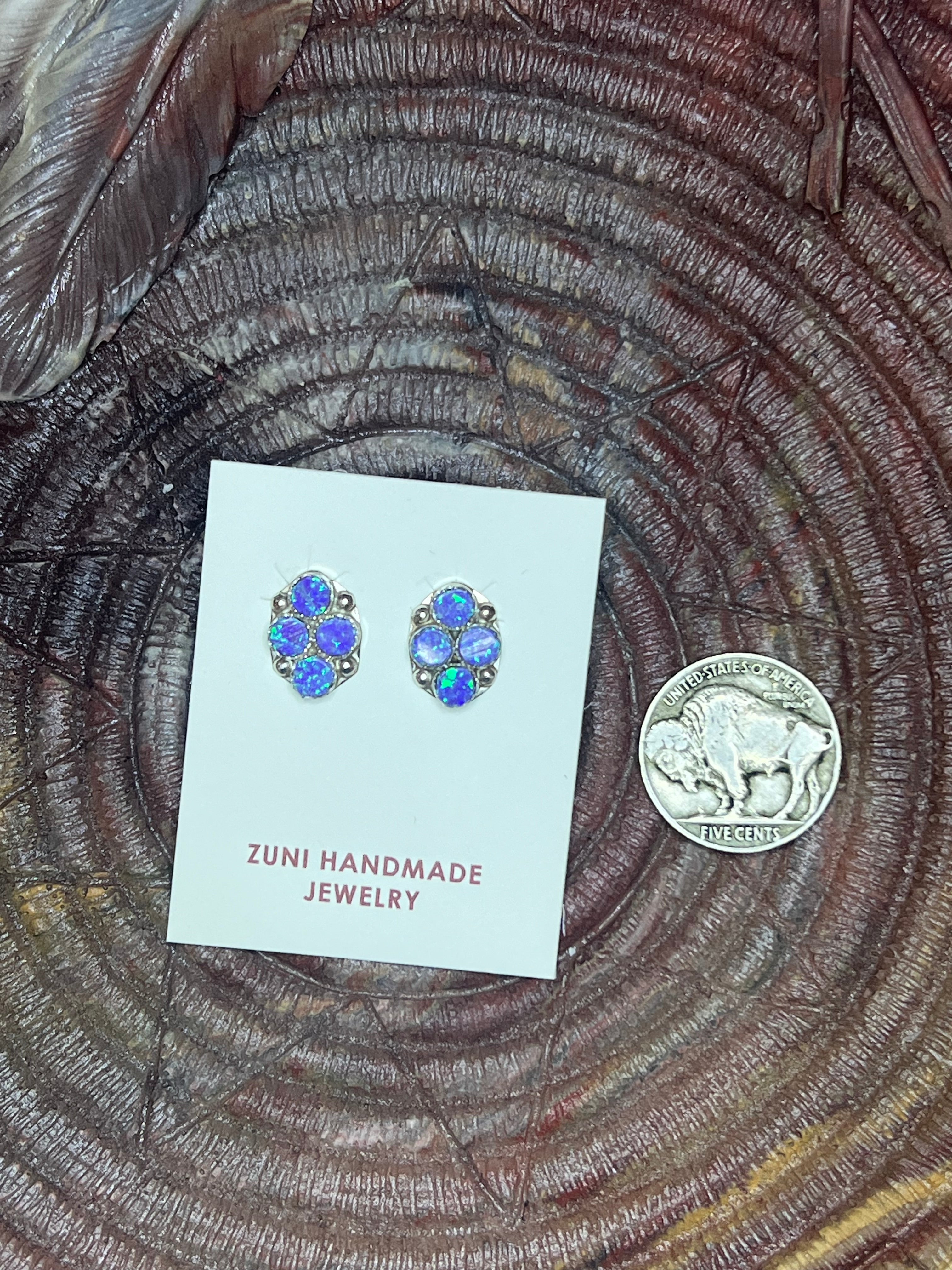 Purple Opal Studs
