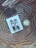 Etched Silver Hoops