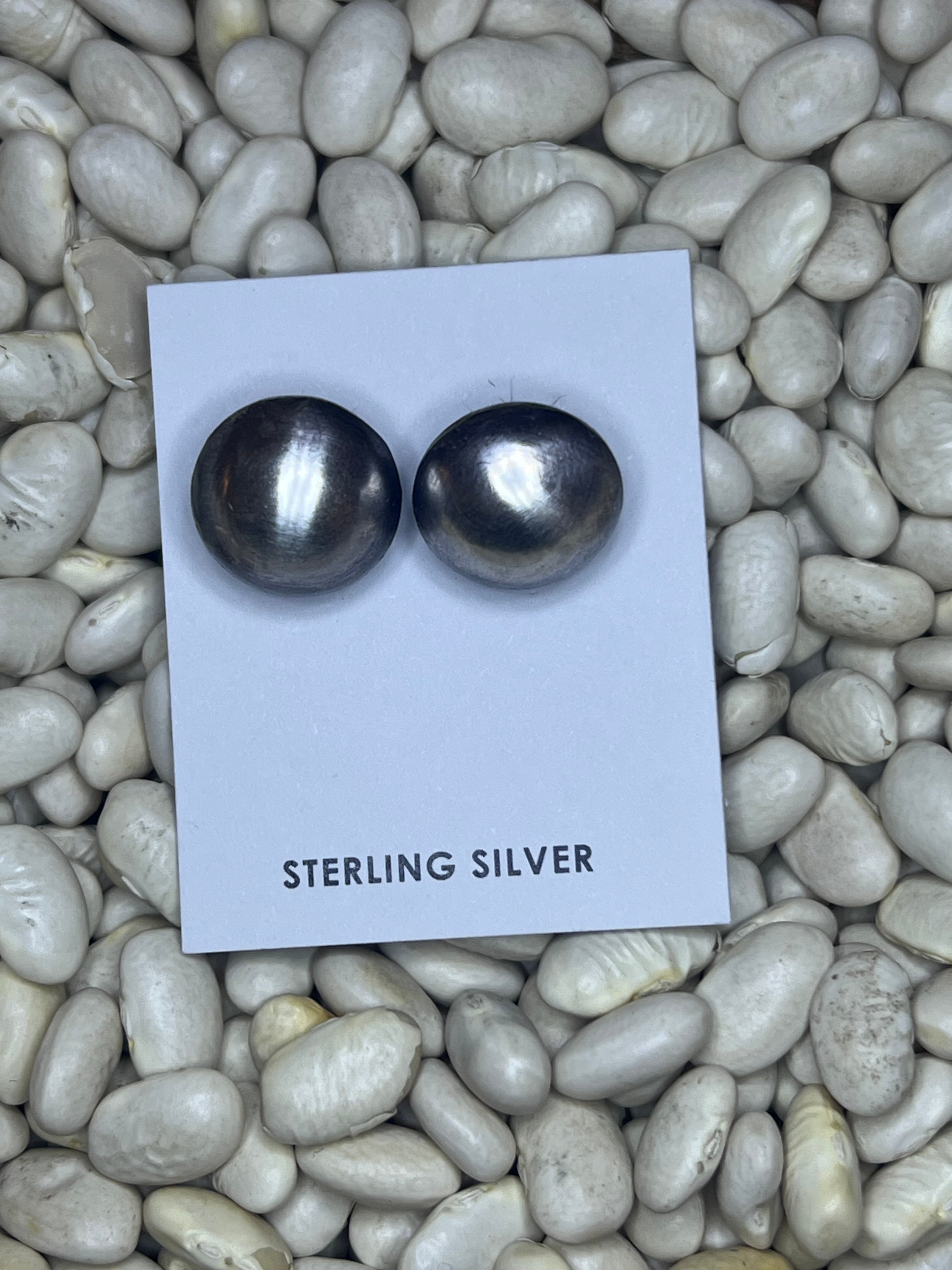 Handmade Sterling Pearl Studs