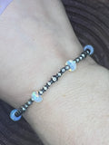 Opal and Sterling Pearl Bracelet