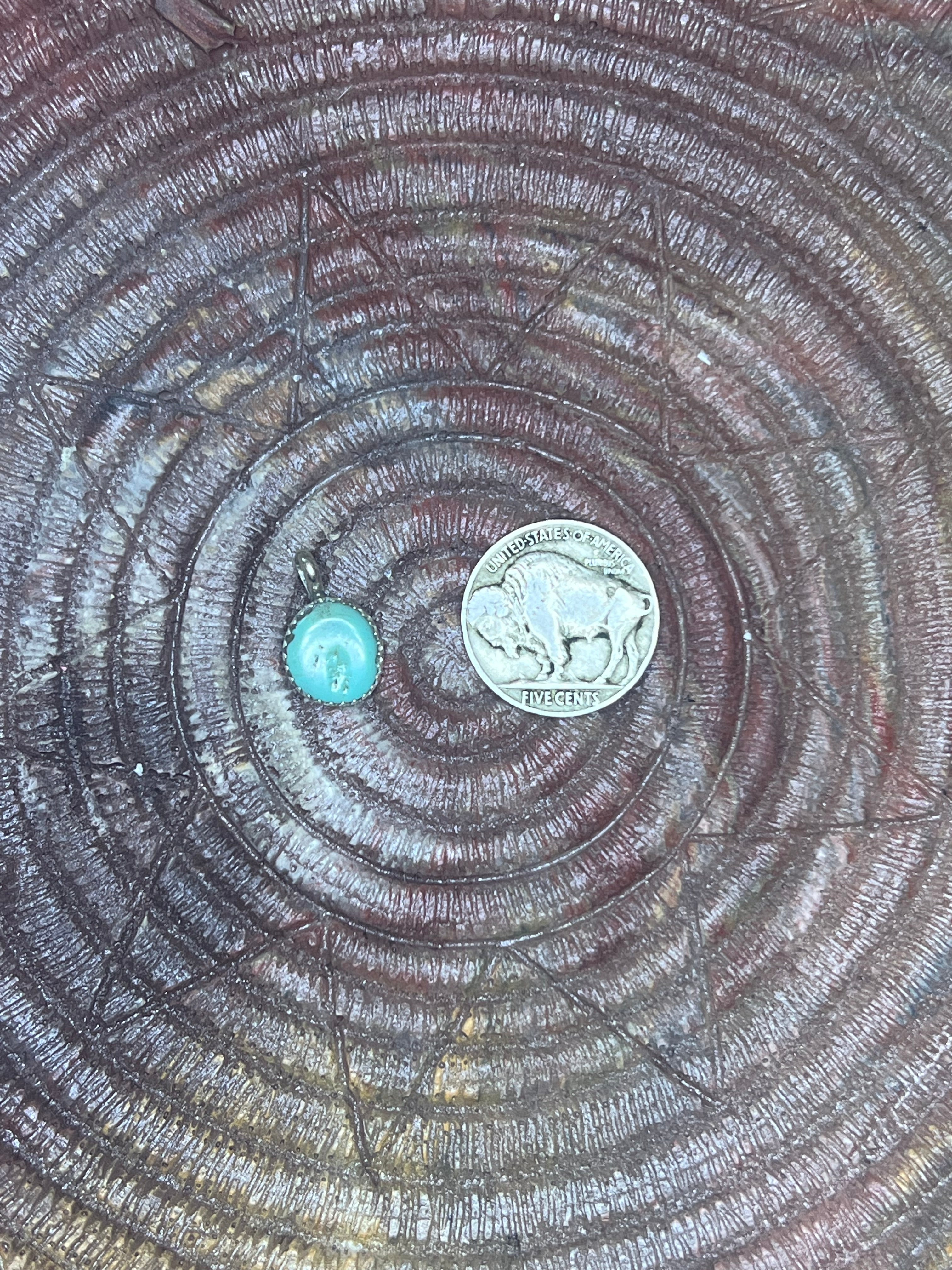Small Green Turquoise Charm