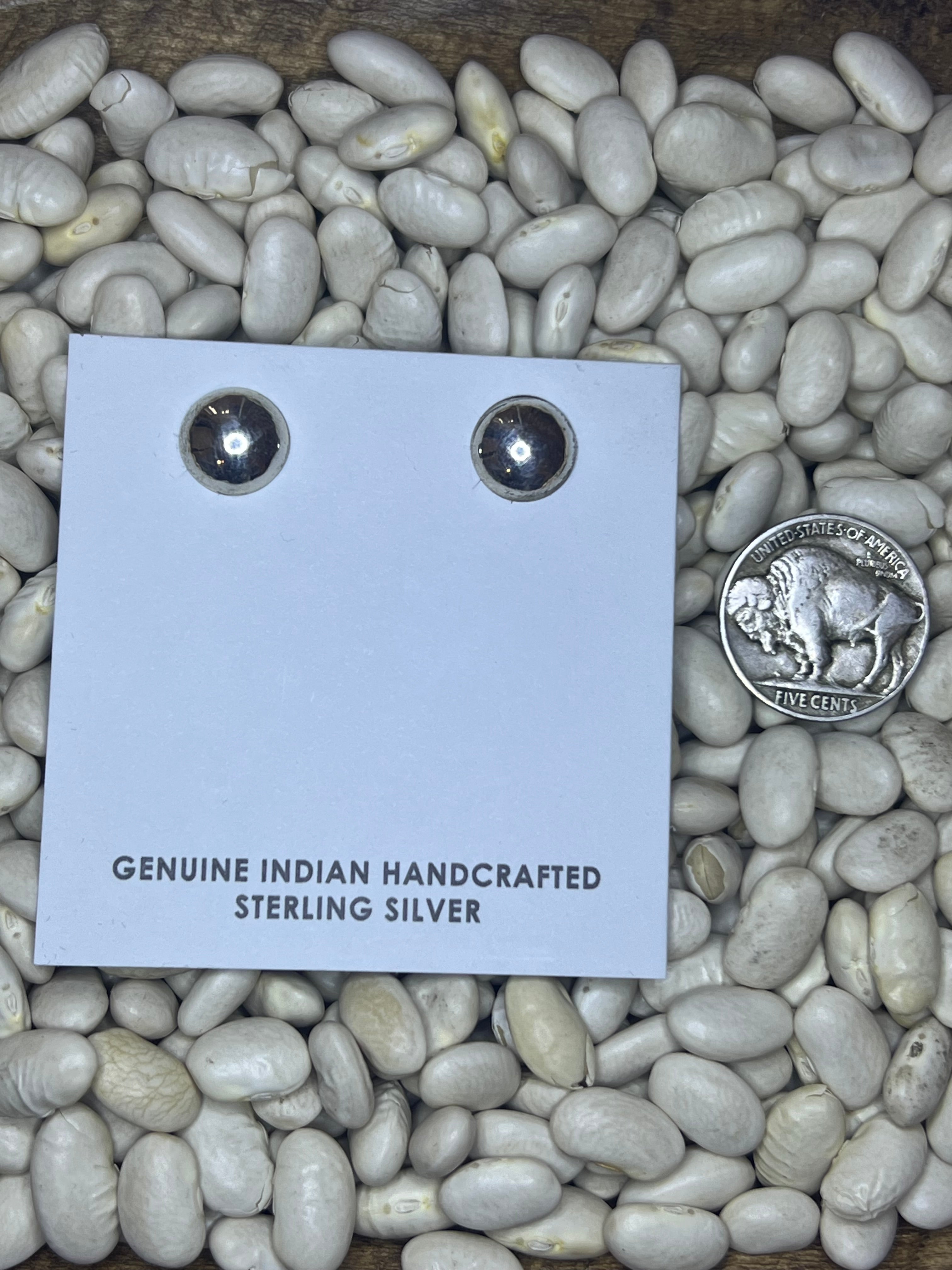 Half Sterling Pearl Studs