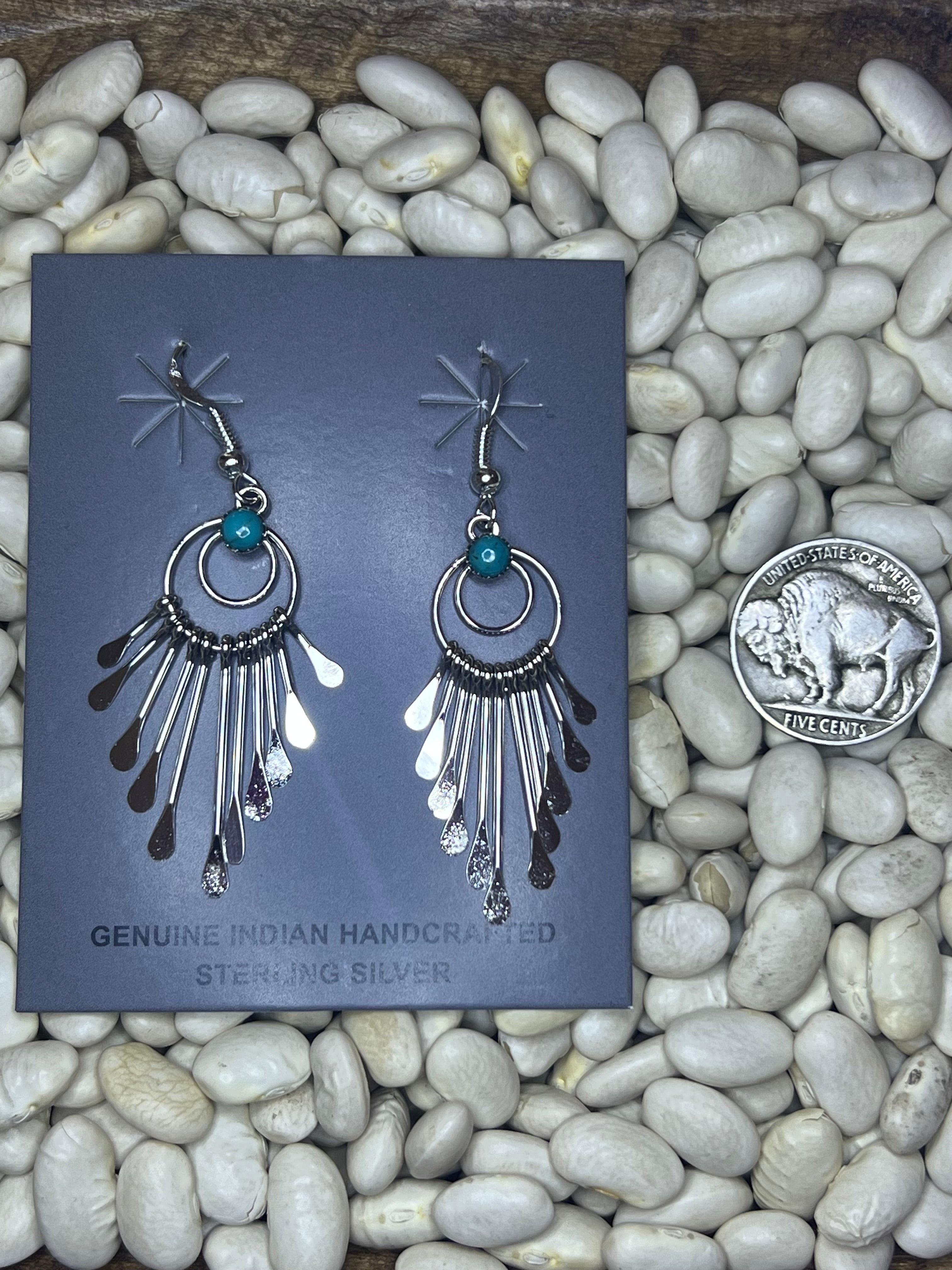 Turquoise Spoon Dangle Earrings