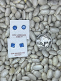 Denim Lapis Studs