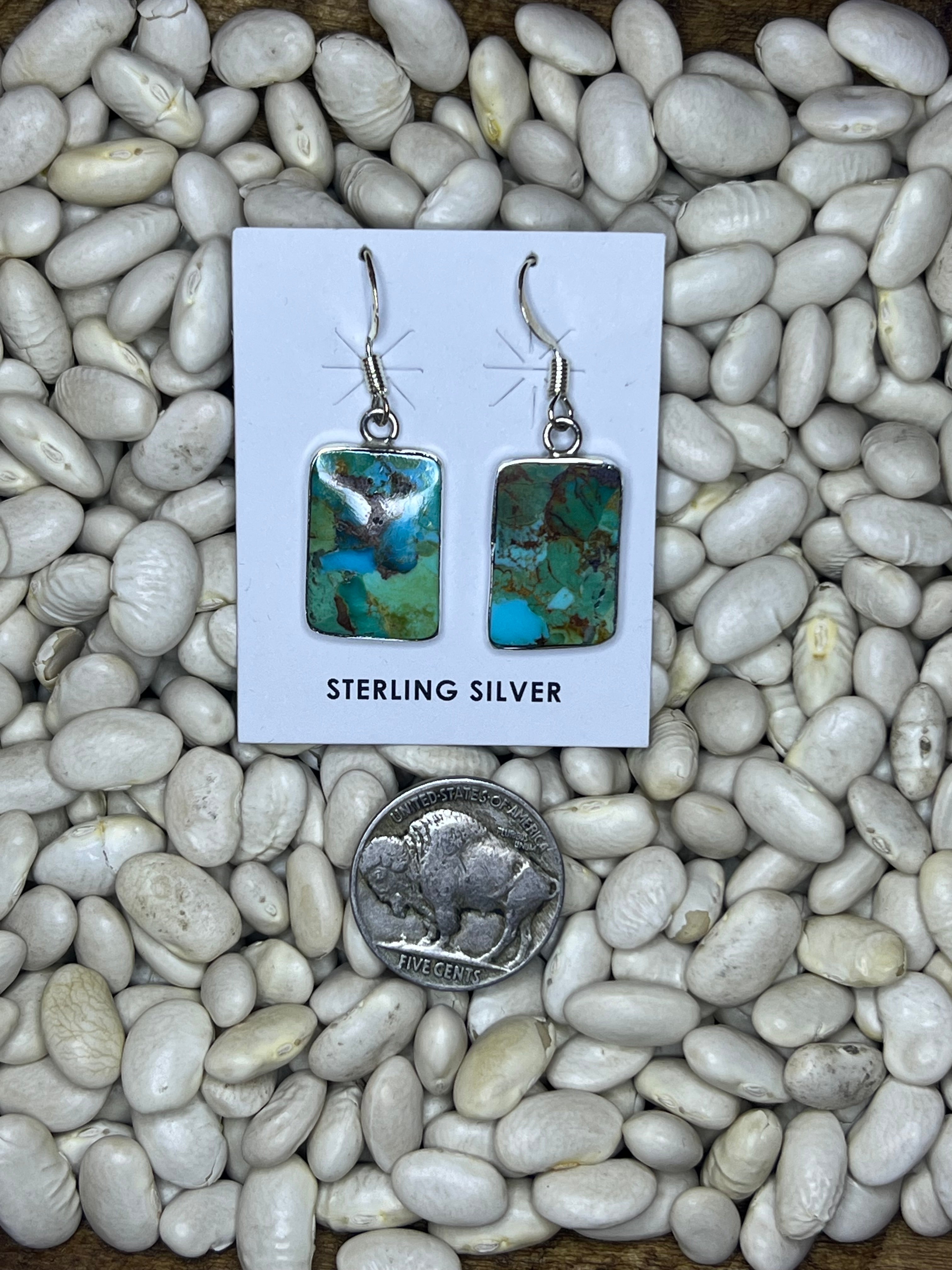Turquoise Square Dangles