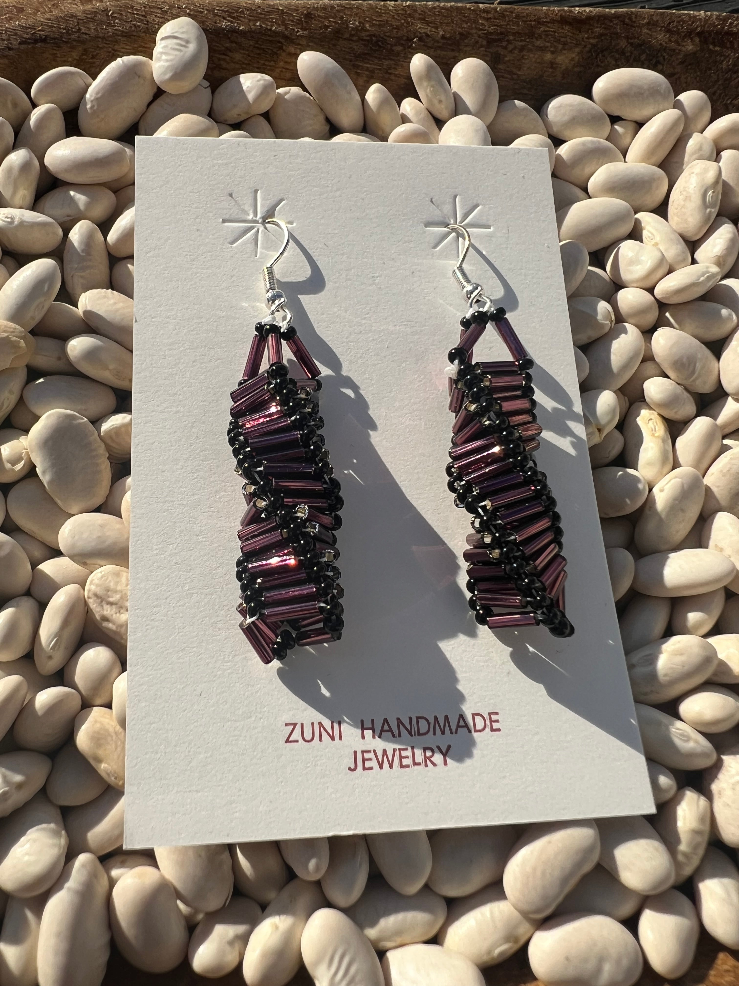 Purple Double Helix Dangles