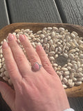 Pink Conch Teardrop Ring