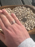 Pink Conch Stamped Band Ring