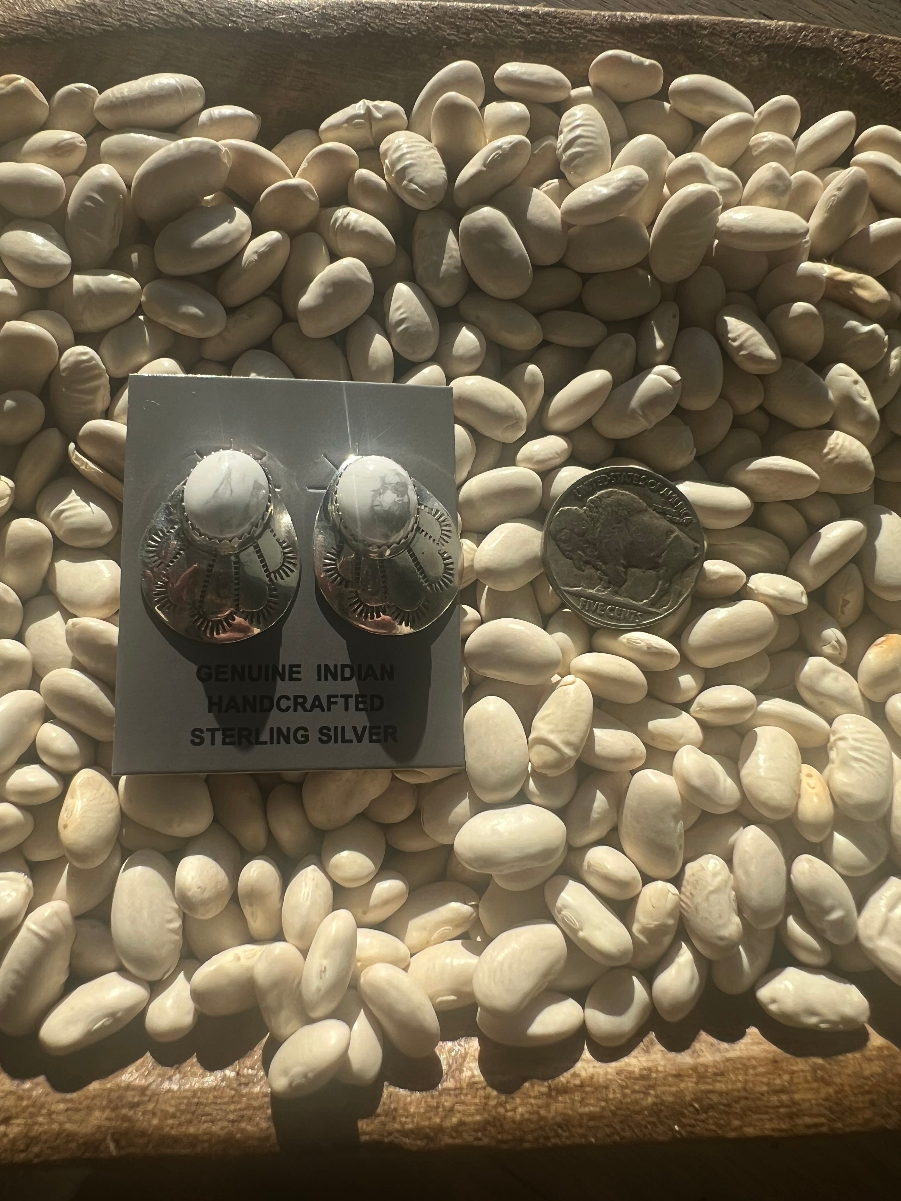 White Buffalo Earrings