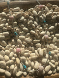 Turquoise Nugget and Pink Conch Heart Necklace