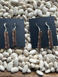 Copper Stamped Stick Dangles