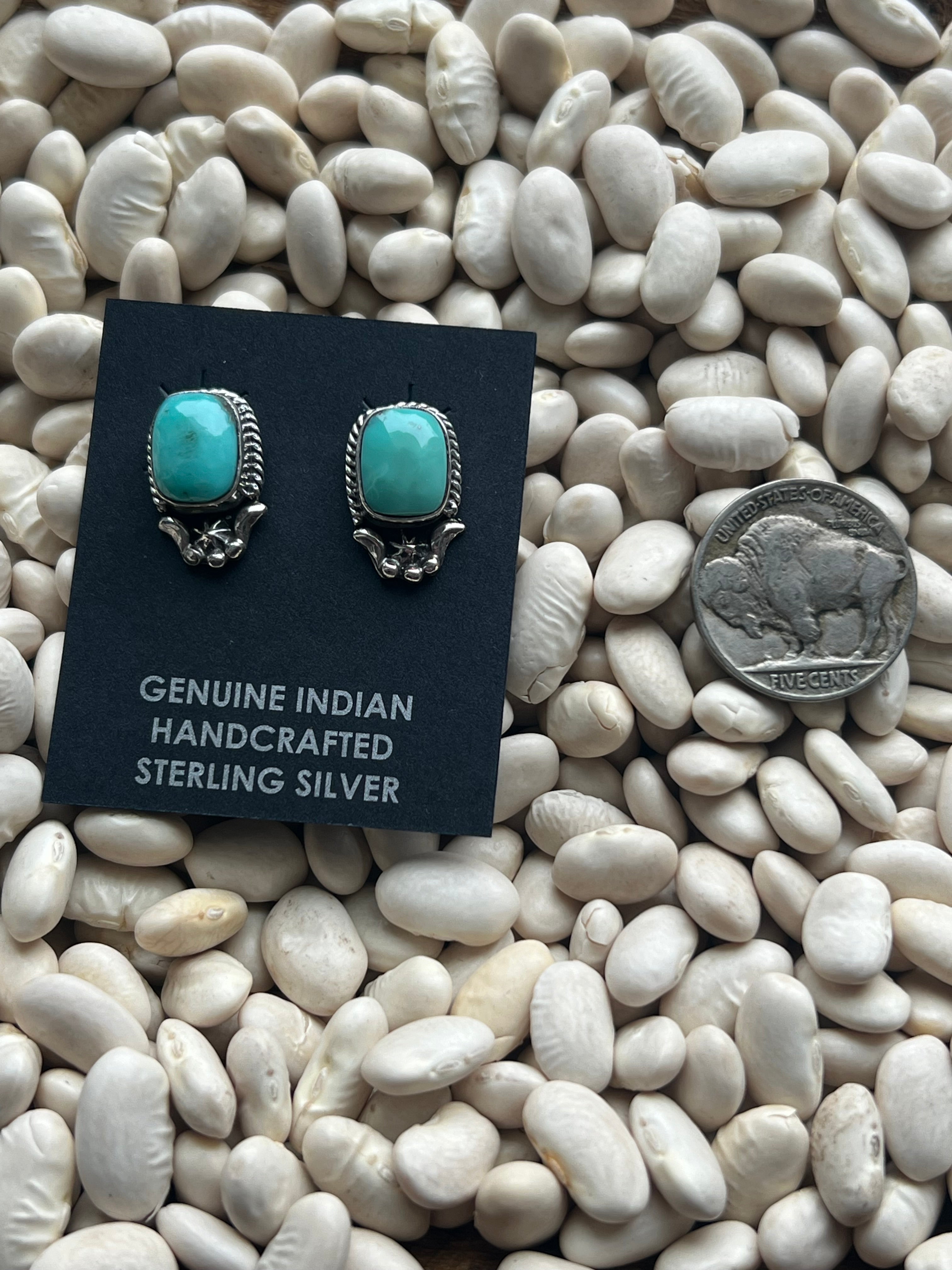Turquoise Square Earrings