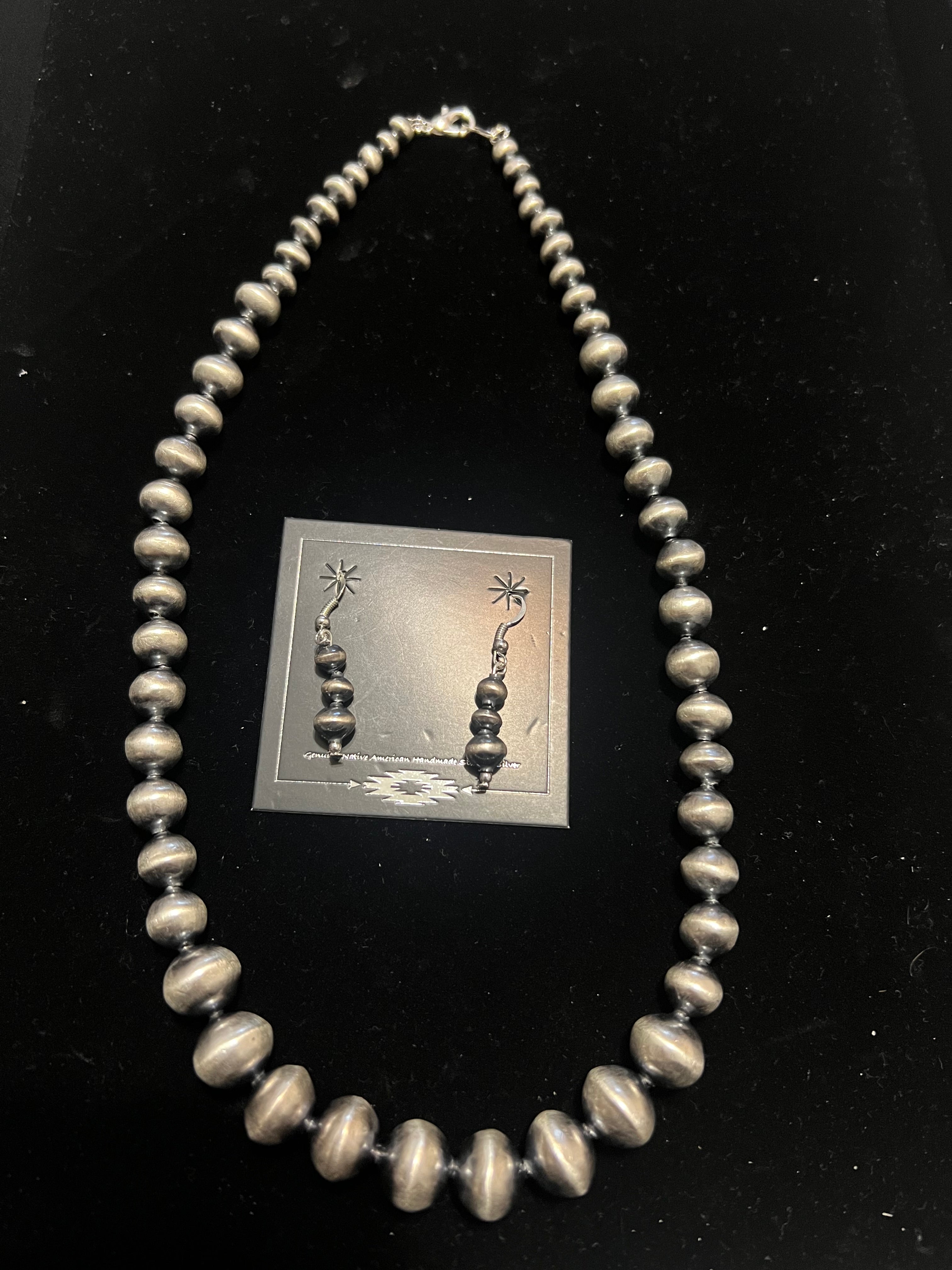Handmade Navajo Pearls 20 in Includes Earrings