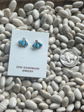 Turquoise Fan Studs
