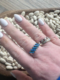 Blue Opal Slash Ring