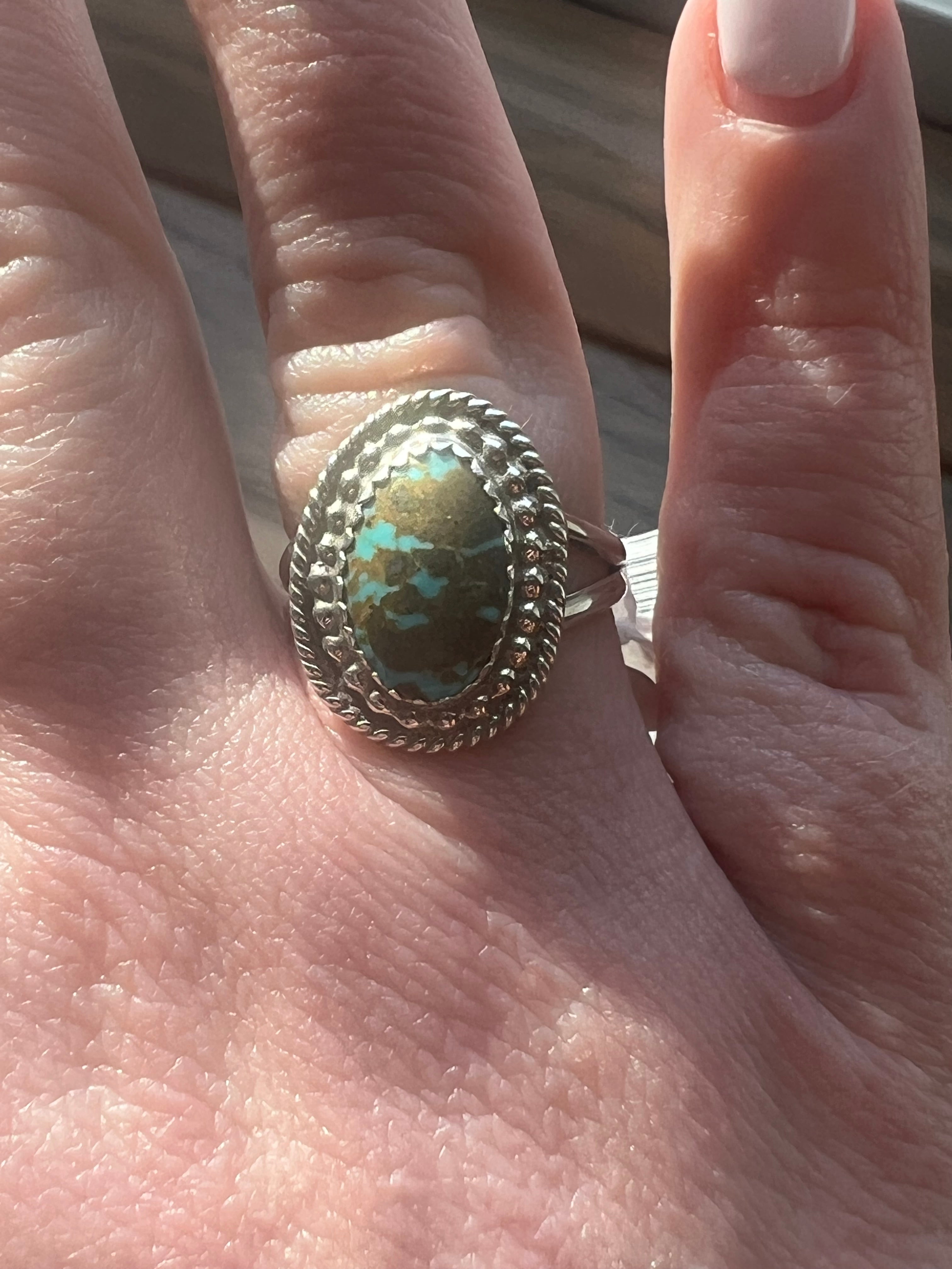 Super Matrix Turquoise Ring