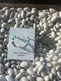 Triple Dot Turquoise Small Hoops