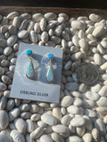 Opal Tear Drop Post Back Earrings