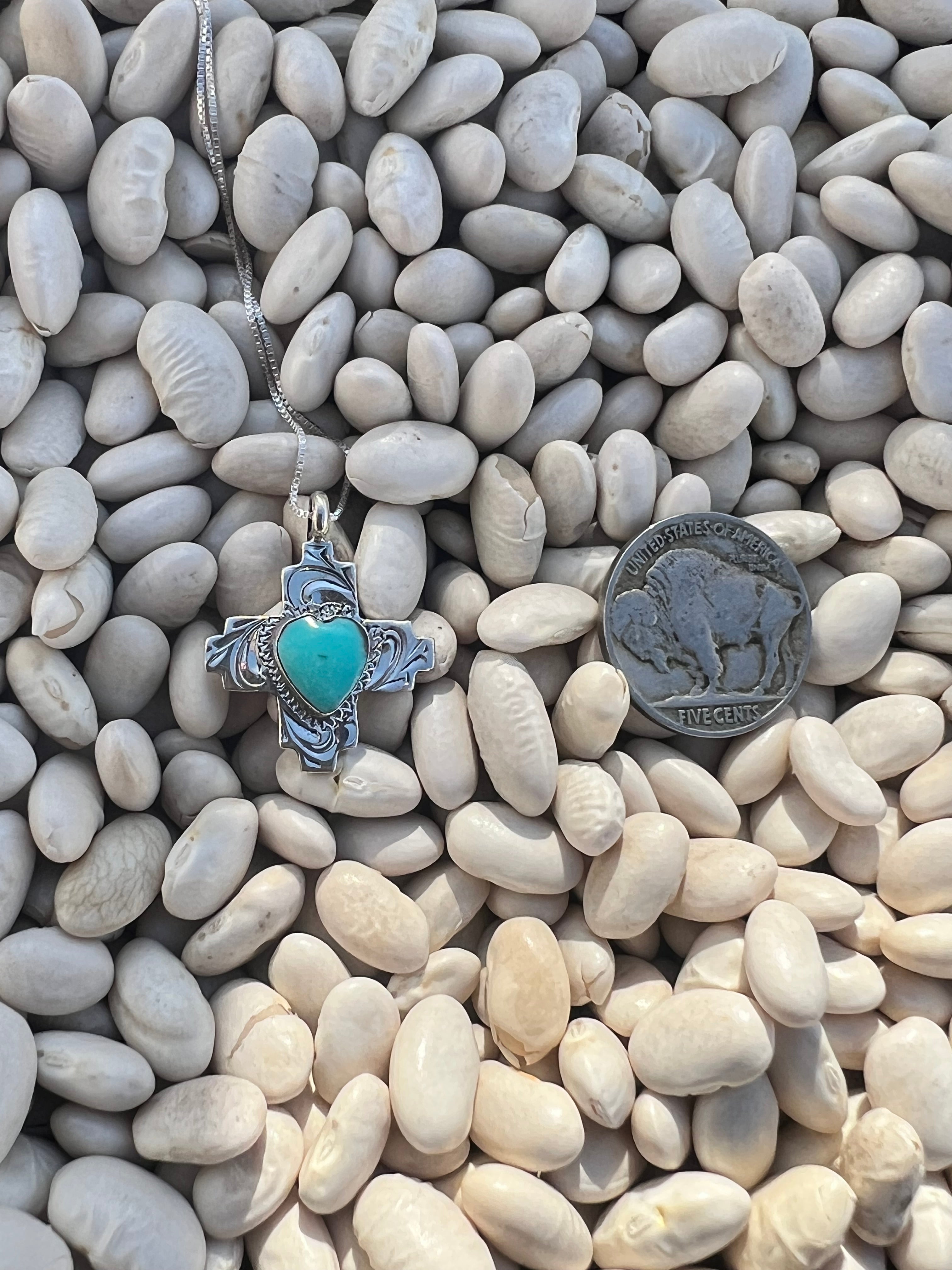 Turquoise Heart Zia Necklace