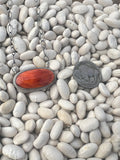 Orange Spiny Oval Bar Necklace