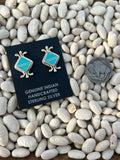 Fancy Diamond Turquoise Earrings