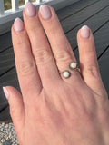 Dainty Opal Bypass Ring