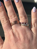 Floral Hand Tooled Copper Band