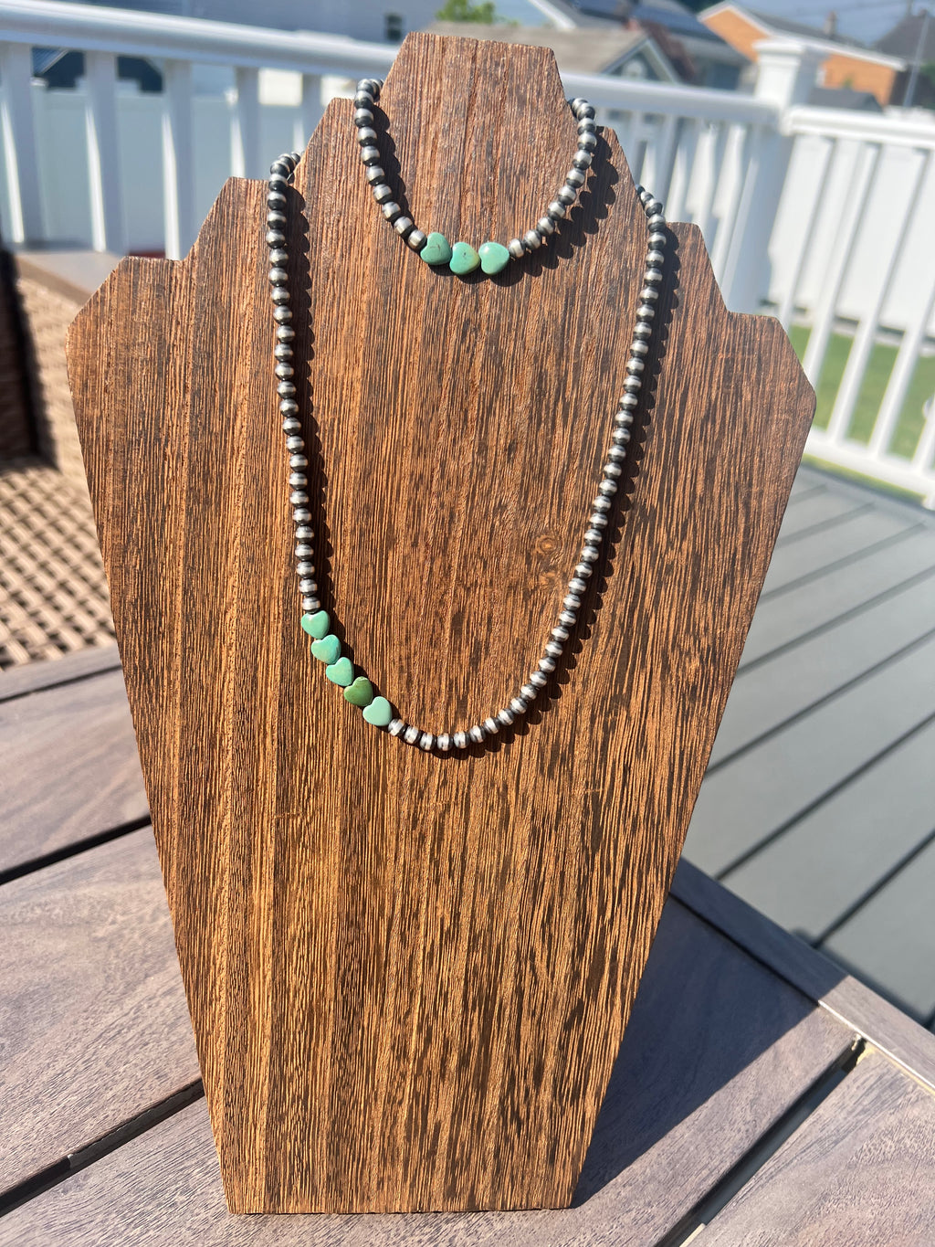 Sterling Pearl and Turquoise Heart Bracelet