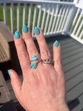 Turquoise Heart Bypass Ring