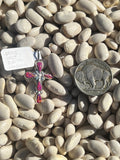 Pink Opal Mini Cross Pendant