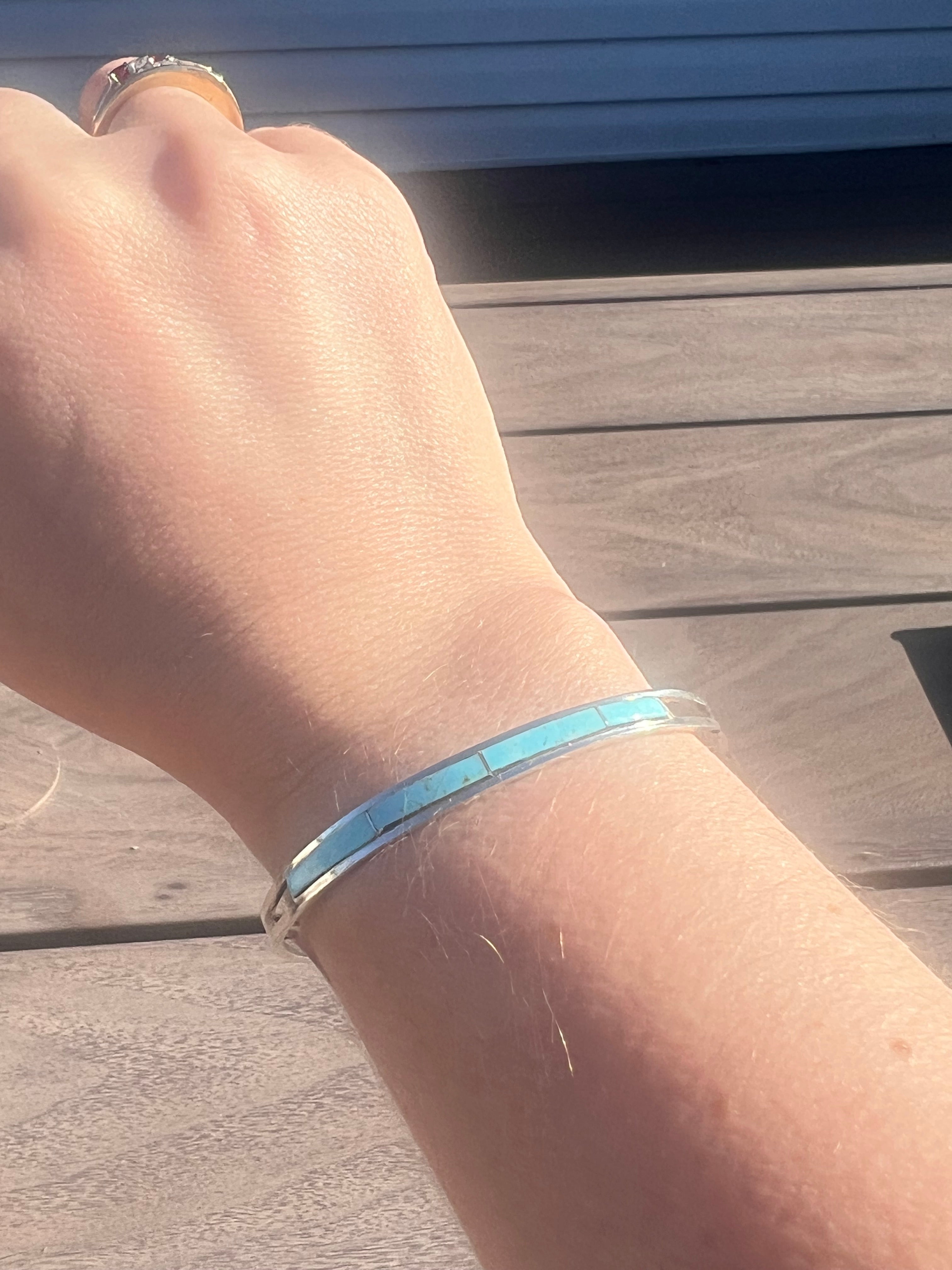Turquoise Inlay Cuff Bracelet