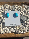 Turquoise Bean Earrings