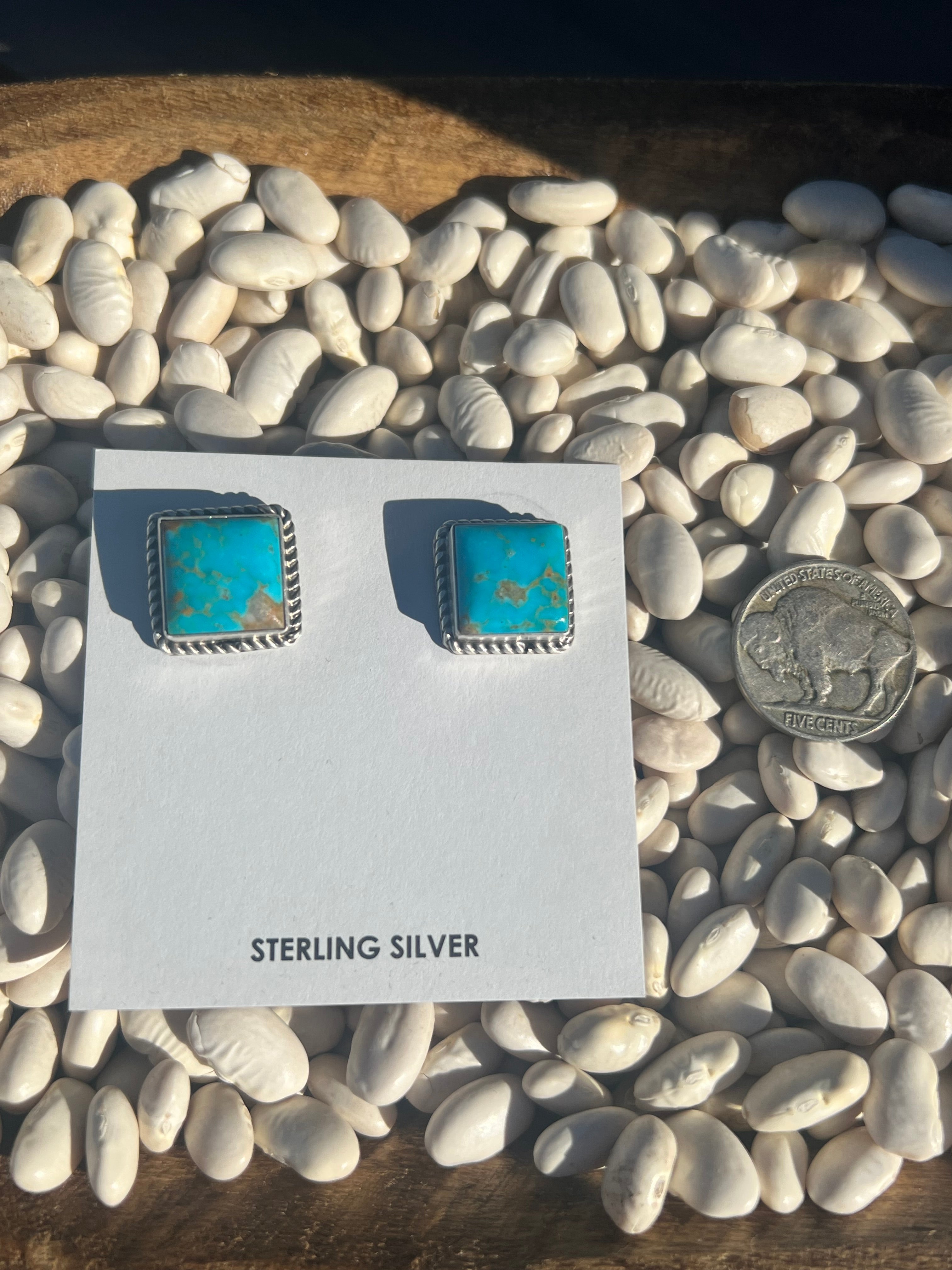 Kingman Chunky Square Studs