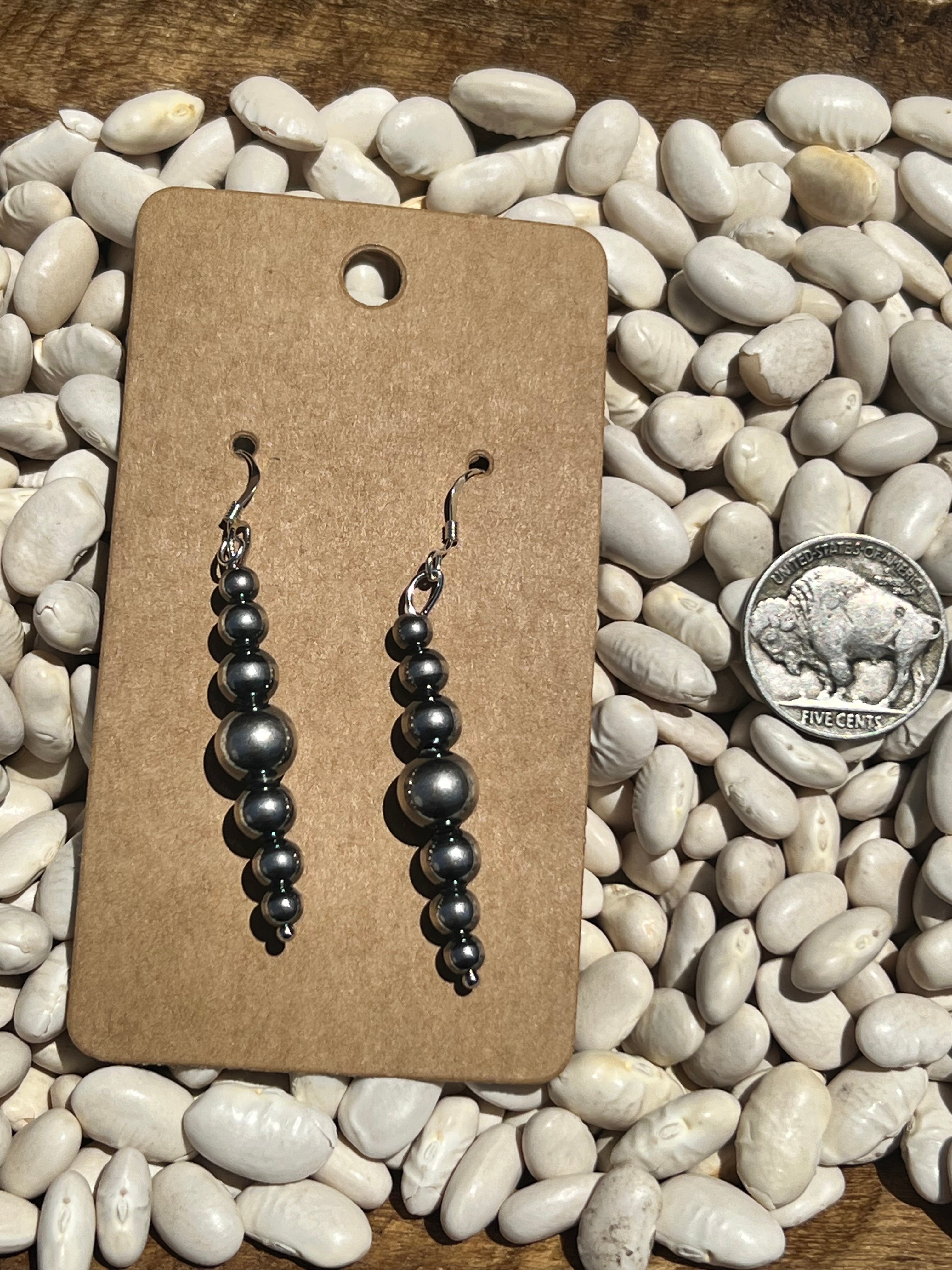 Graduated Sterling Pearl Dangles