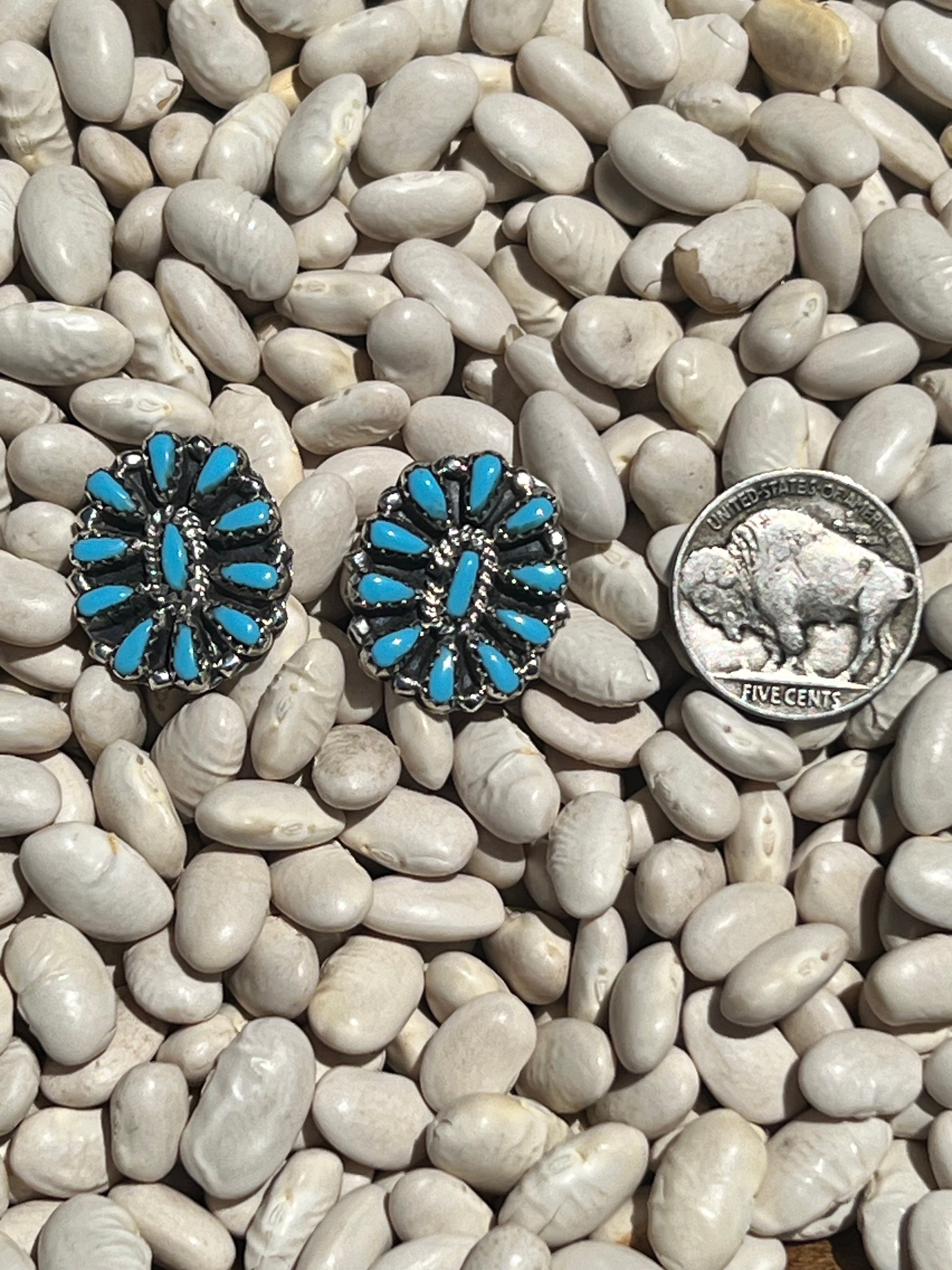 Turquoise Cluster Earrings