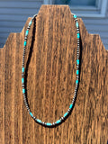 Sky Horse Bead and Sterling Pearl Necklace 16 inches