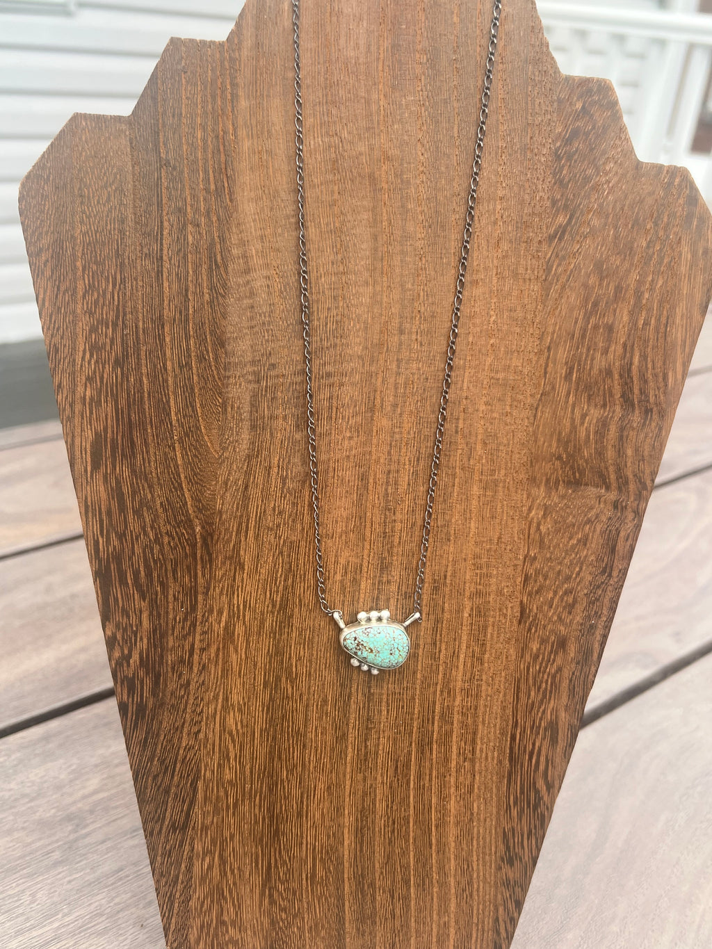 Mine #8 Turquoise Egg Bar Necklace
