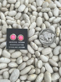 Hot Pink Opal Studs