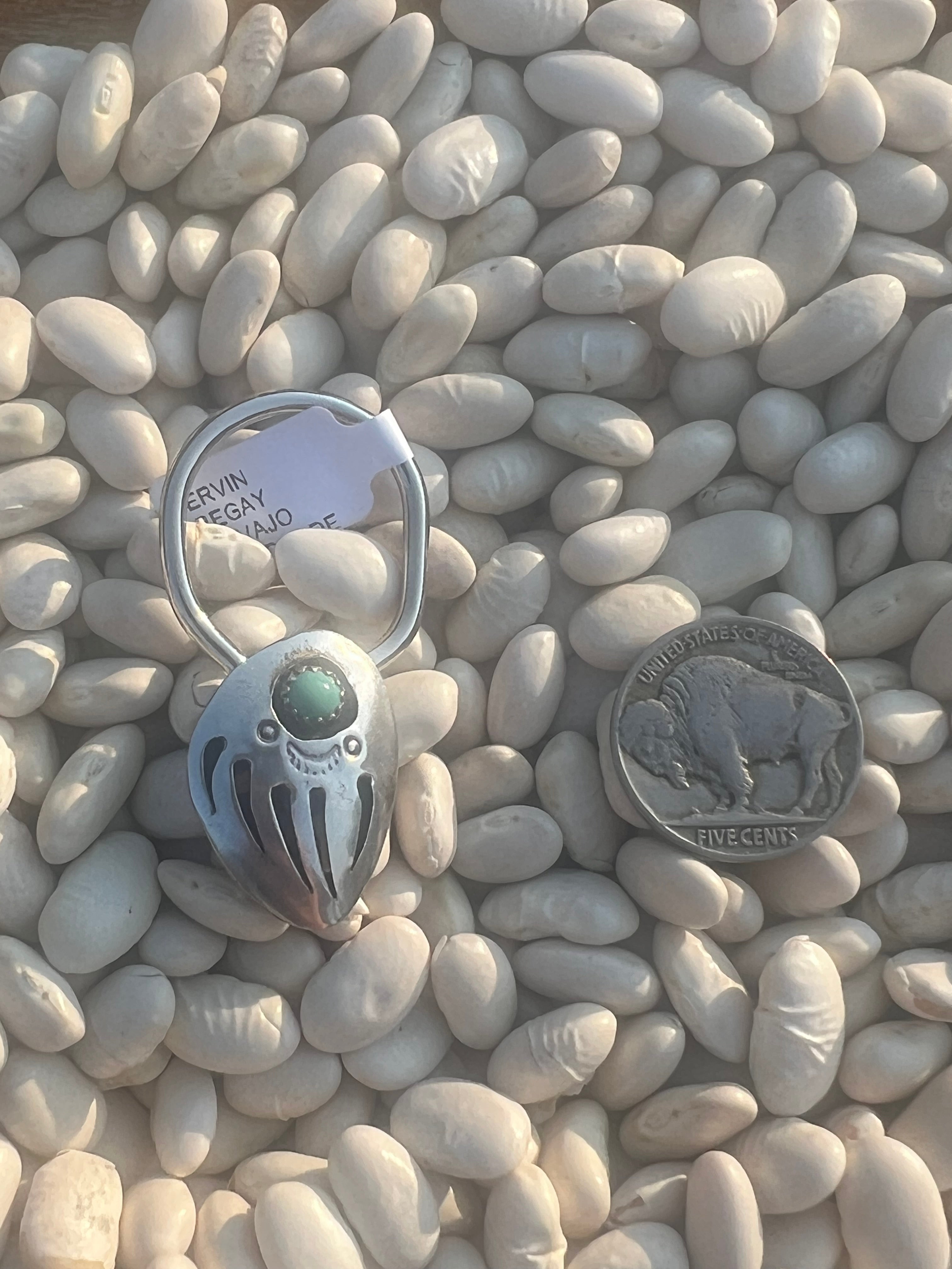 Bear Paw Turquoise Keychain