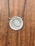 Stamped Hummingbird Pendant
