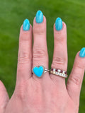 Vintage Turquoise Heart Ring