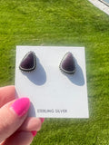 Purple Triangle Studs